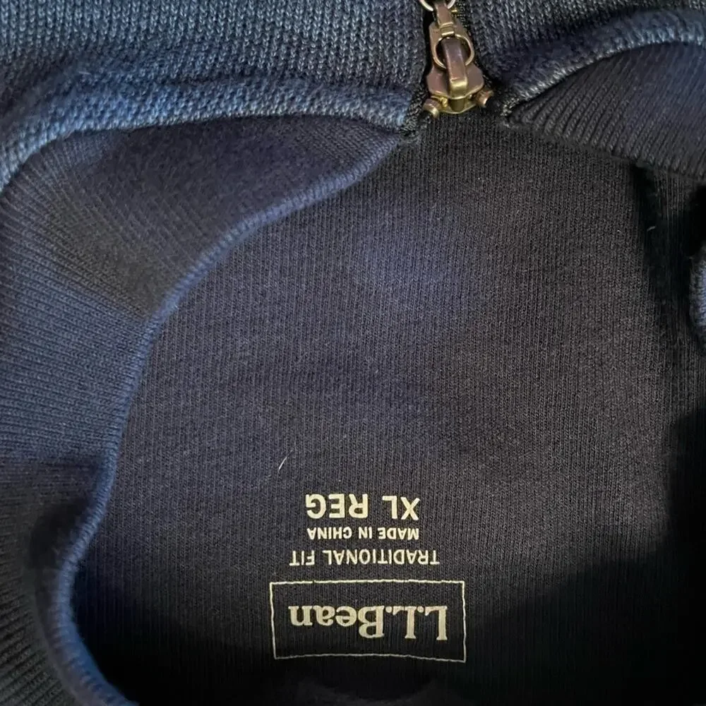 LL BEAN MENS FULL ZIP “SWEATER” JACKET SIZE XL WORN ONCE